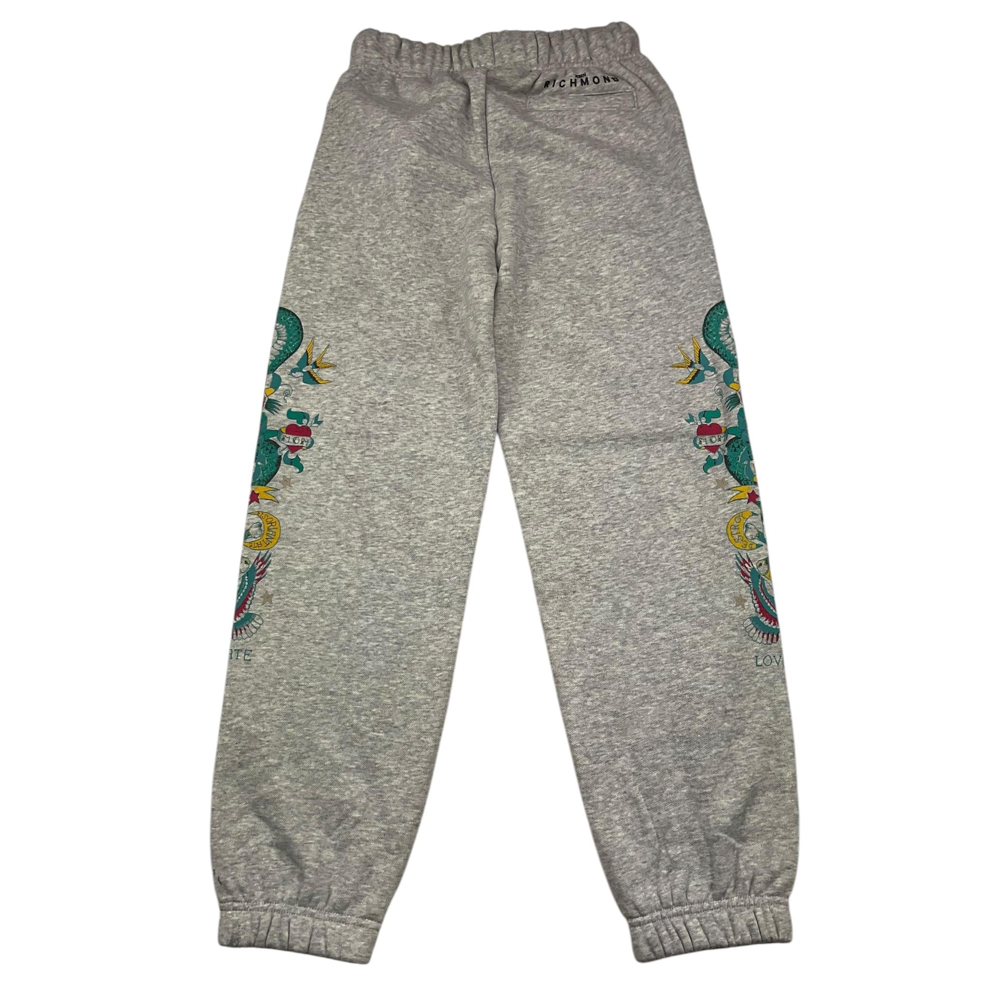 JOHN RICHMOND pantalone tuta tinta unita con stampa in contrasto Grigio per Bambino RBA25196PA GRIGIO JOHN RICHMOND 