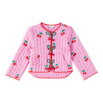 Stella Mccartney Giacca Tinta Unita con Fantasia Ciliegie per Bambina TW2A47 ROSA STELLA McCARTNEY 