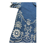 Saint Barth Camicia Mezza Manica Tinta Unita In Pizzo Sangallo per Bambina CLEMENTINE BLU SAINT BARTH 