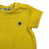 Manuel Ritz T-Shirt Girocollo Tinta Unita con Logo per Neonato MR2675 GIALLO MANUEL RITZ 