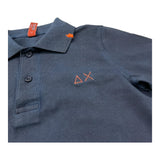 Sun68 Polo Mezza Manica Tinta Unita per Bambino CPA35343 BLU SUN68 