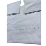 Le Bebe' Lenzuola Set 3 Pezzi Tinta Unita con Stampa per Neonato LBB5291 BIANCO LE BEBE' 