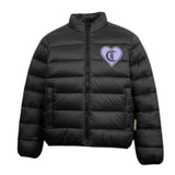 giubbino tinta unita con zip e stampa JGP26019PI NERO JUST CAVALLI 