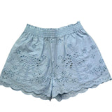Saint Barth Short Fantasia Quadretti con Elastico In Vita per Bambina MEAVE AZZURRO SAINT BARTH 