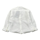 Please Camicia Tinta Unita con Colletto Coreano per Neonato CL28399B73 BIANCO PLEASE 