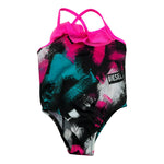 Diesel Costume Intero tinta unita con Balze Nero per Neonata K00206 NERO DIESEL 