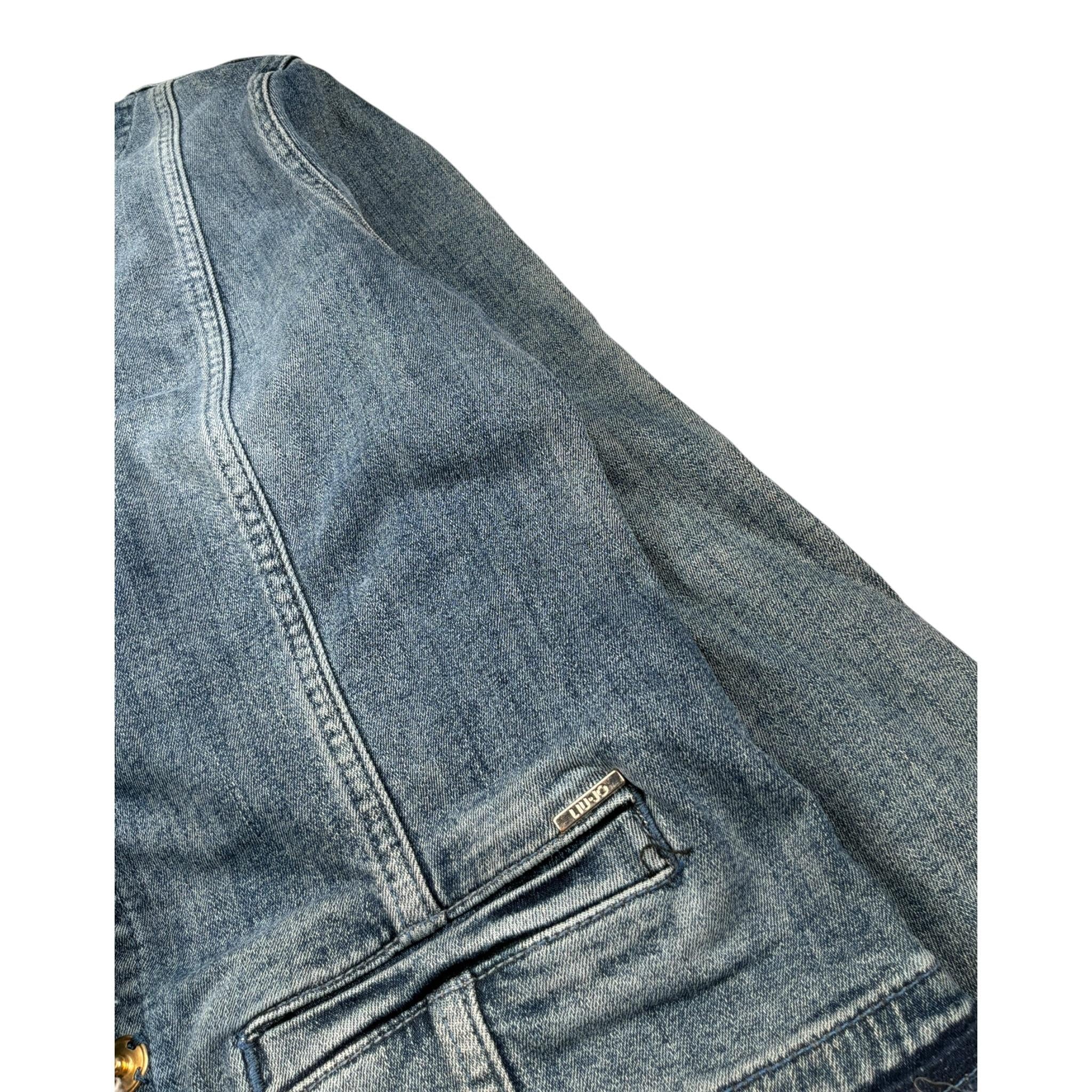 Liu Jo Giubbino In Denim tinta unita Blu per Bambina DA0138 BLU LIU JO 