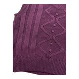 LA STUPENDERIA gilet tinta unita in maglia Viola per Bambina WJGL42 VIOLA LA STUPENDERIA 