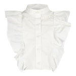 Marc Ellis Camicia Tinta Unita con Balze per Bambina JMJSH16684 BIANCO MARC ELLIS 