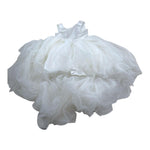 Nunzia Corinna Abito Cerimonia Tinta Unita Giromanica con Tulle per Bambina NJ2015992 BIANCO NUNZIA CORINNA 