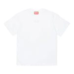 Diesel T-Shirt Girocollo Tinta Unita con Logo per Bambina J02022X BIANCO DIESEL 