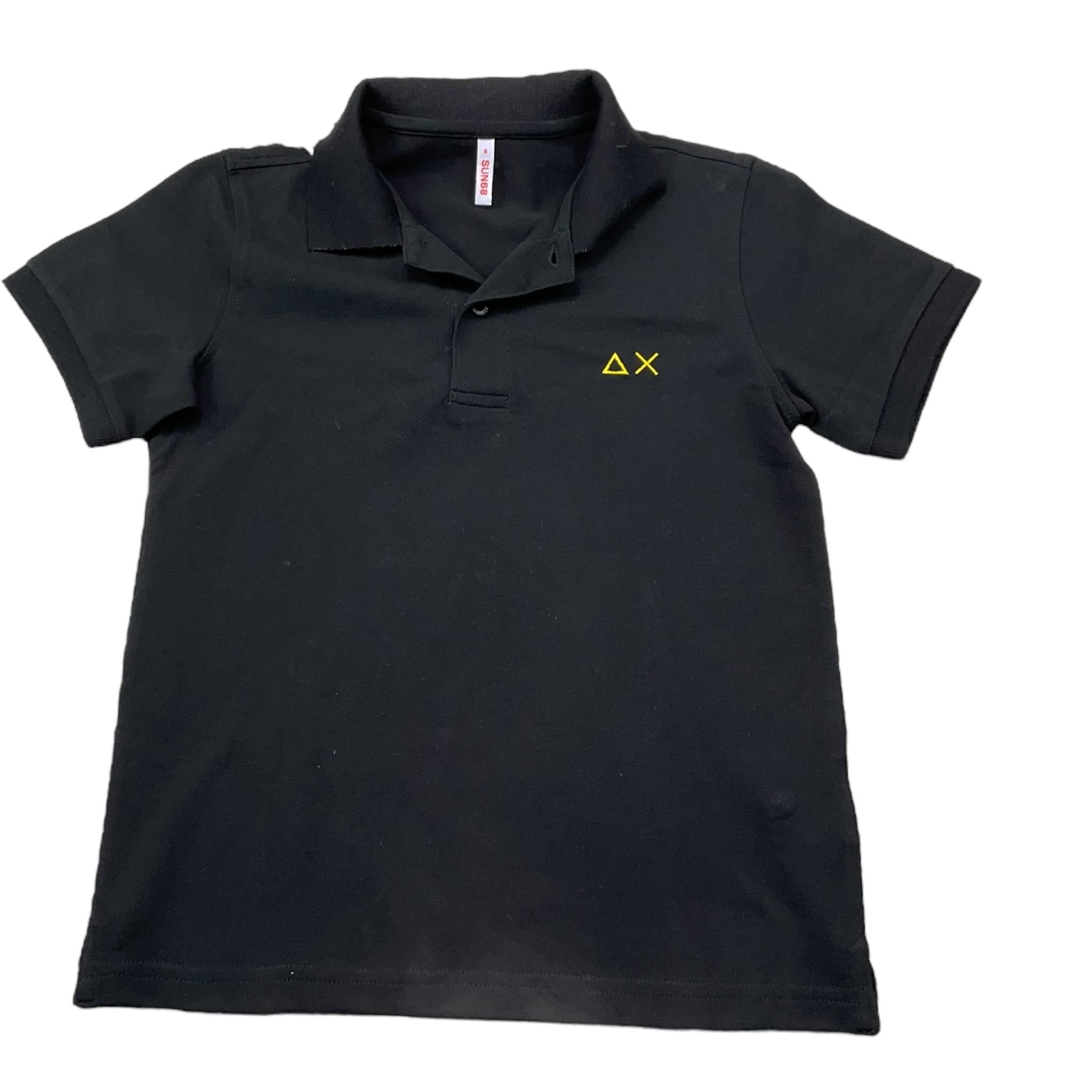 Sun68 Polo Mezza Manica Tinta Unita con Logo per Bambino A35315 NERO SUN68 