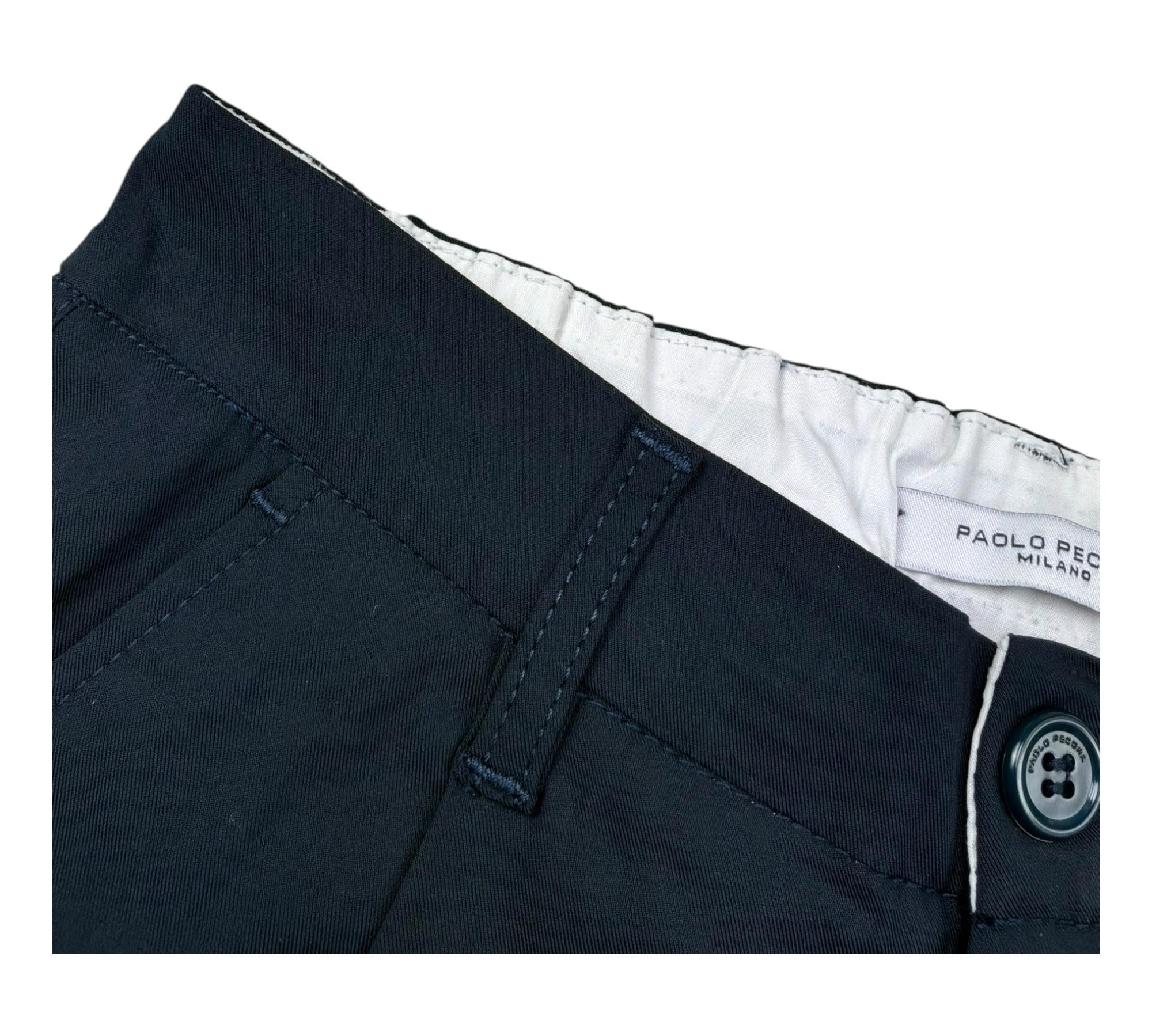 Paolo Pecora Bermuda Tinta Unita con Elastico In Vita per Bambino PP4321 BLU PAOLO PECORA 