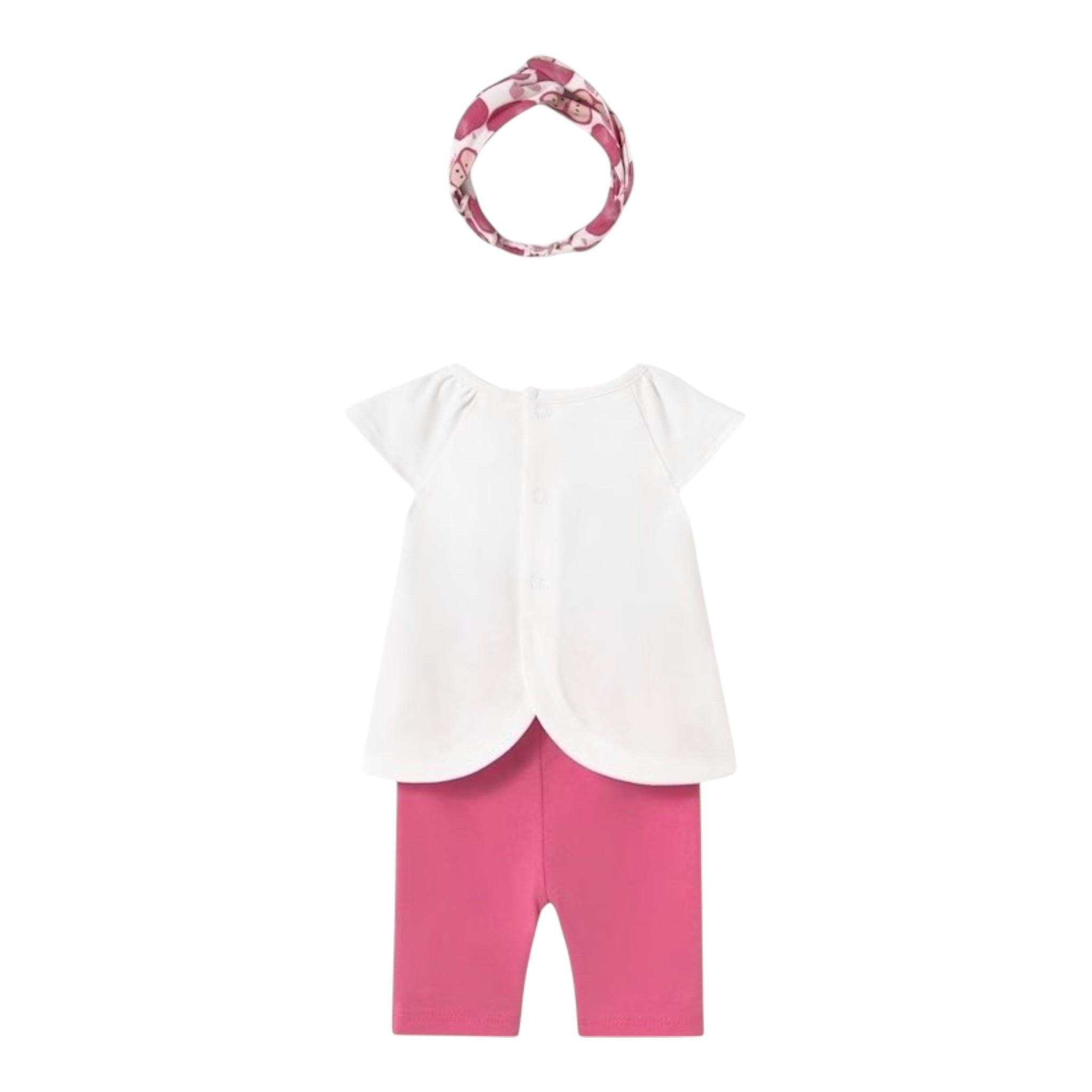 Mayoral Completo 3 Pezzi Canotte-Leggins-Fascia Capelli per Neonata 1763 BIANCO MAYORAL 