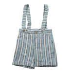 Pure Firenze Bermuda Fantasia A Righe con Bretelle per Neonato PC03291 AZZURRO PURE FIRENZE 