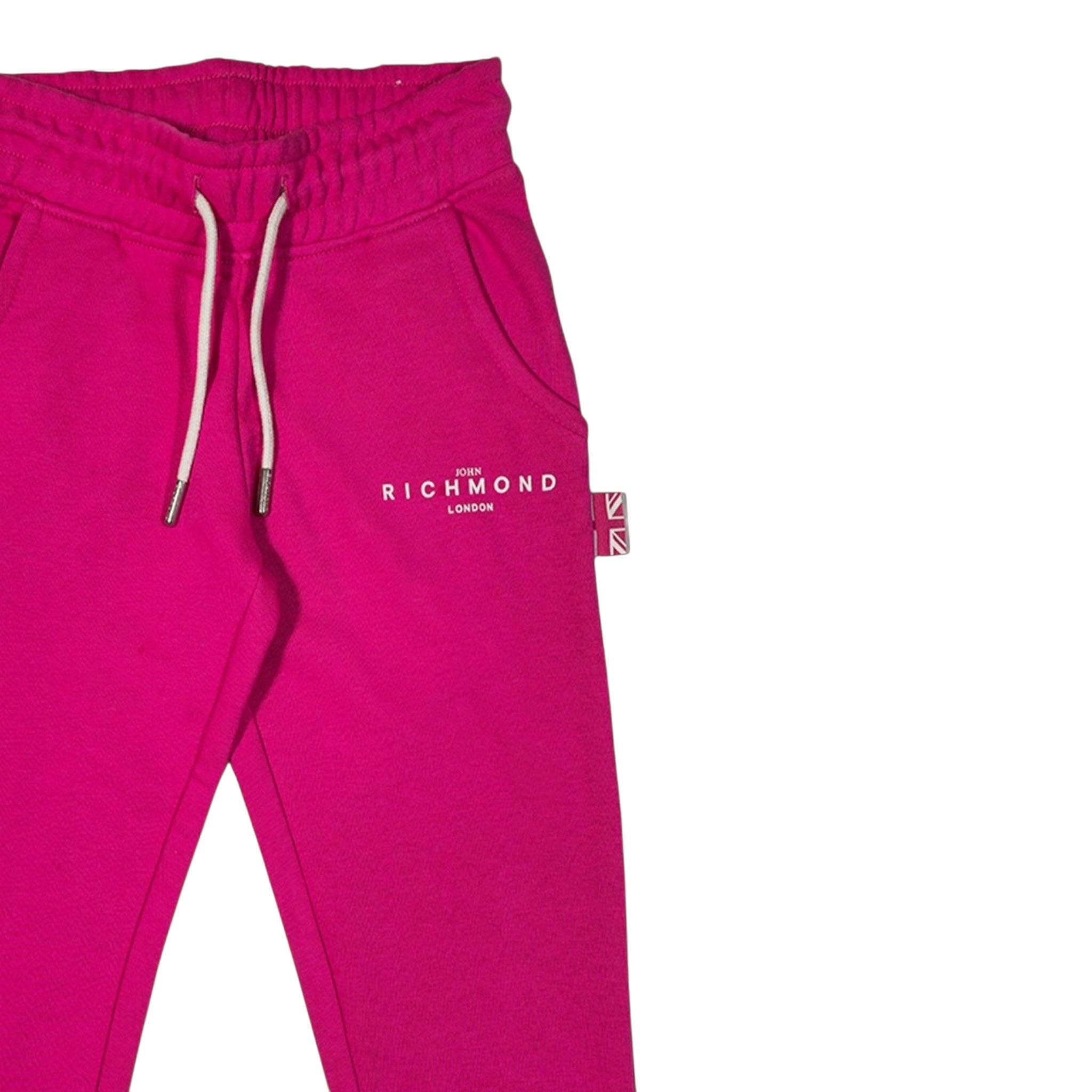John Richmond Pantalone Tuta tinta unita con Logo Fuxia per Bambina RGP24002PA FUXIA JOHN RICHMOND 