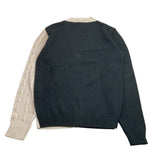 DANIELE ALESSANDRINI cardigan tricolore scollo a v  Nero per Bambino 1231W00083X NERO DANIELE ALESSANDRINI 