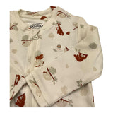 LOSAN tutina manica lunga tinta unita con stampe in contrasto Panna per Neonato 51022986017003 PANNA LOSAN 