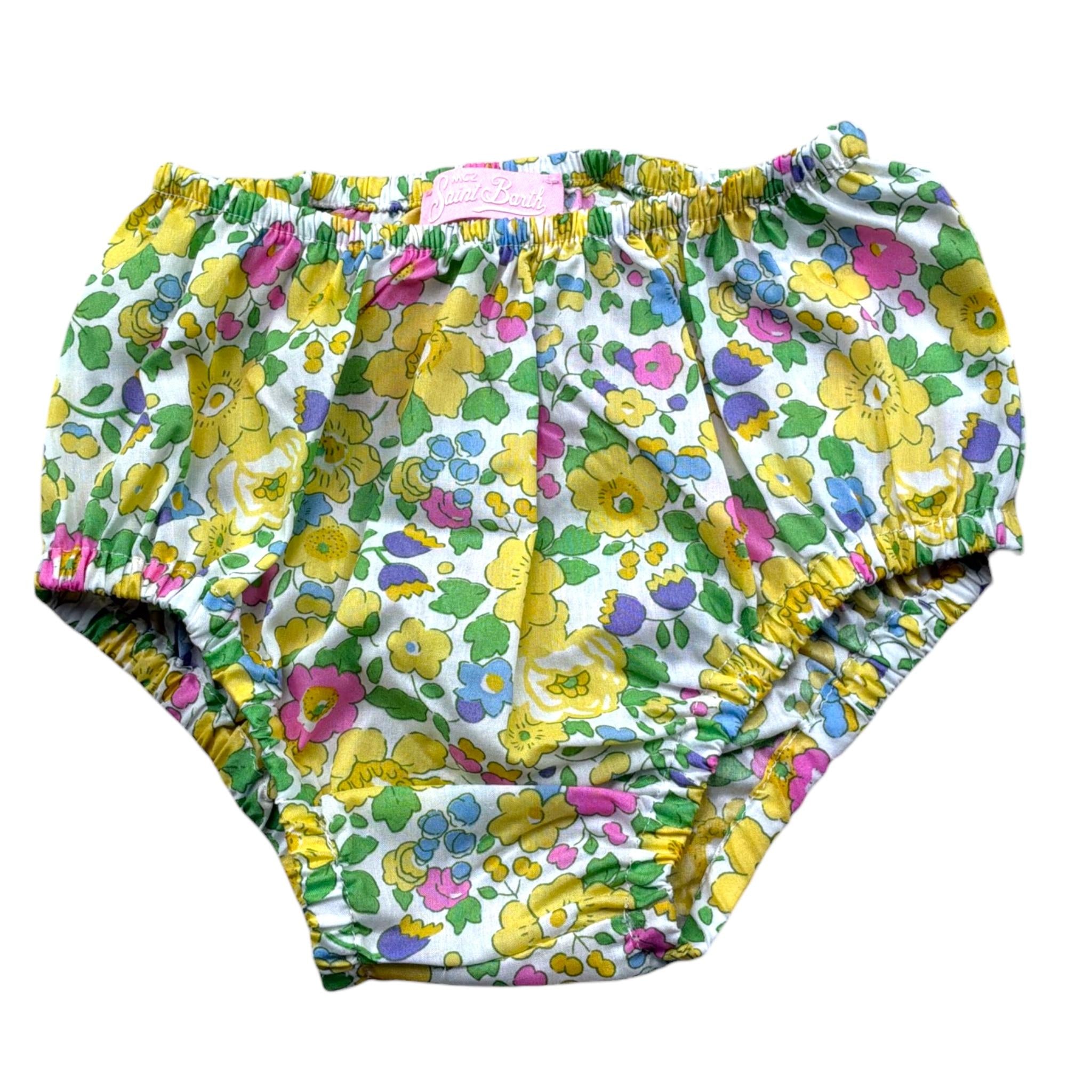 Saint Barth Coulotte Tinta Unita con Stampa per Neonata 00922L BIANCO SAINT BARTH 