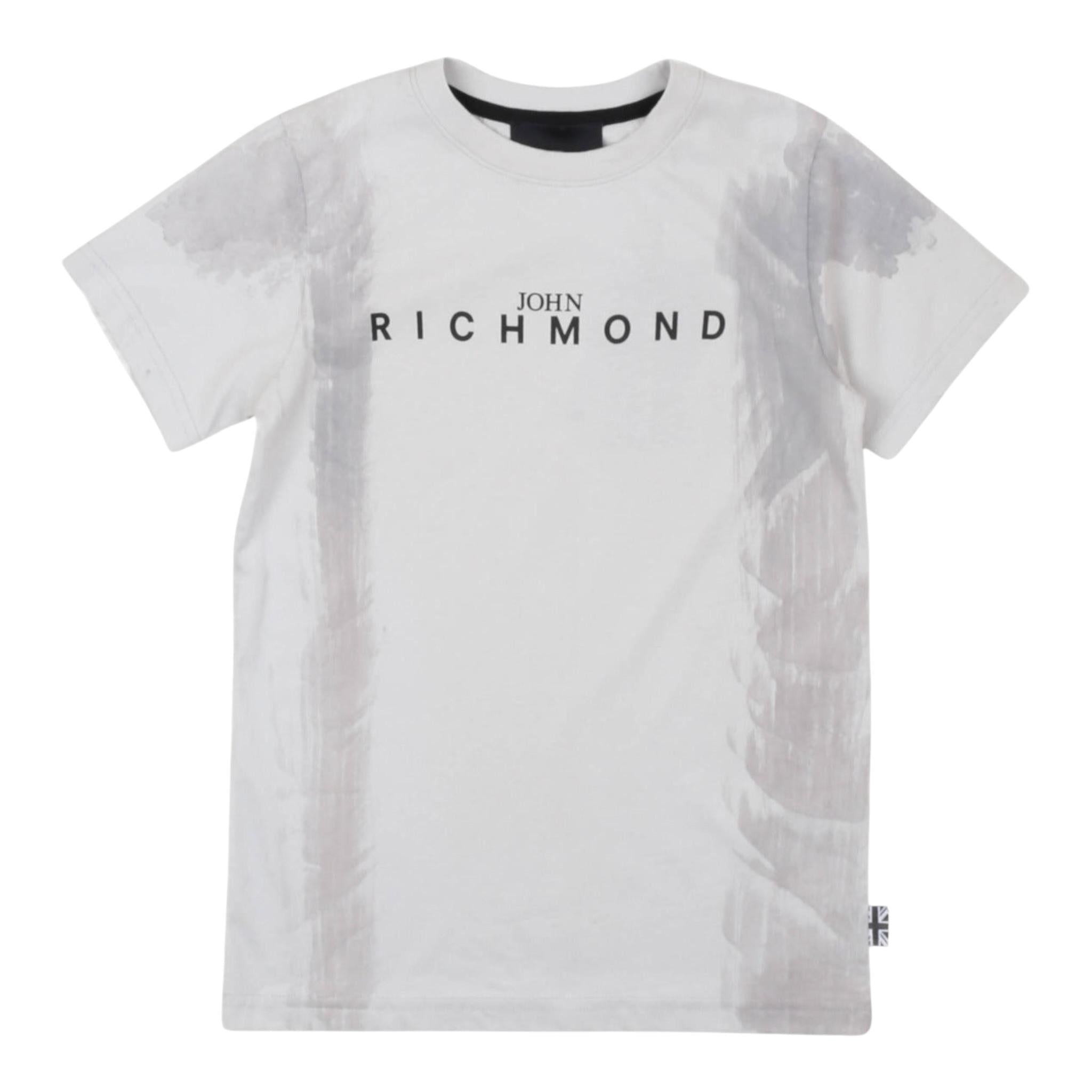 John Richmond T-Shirt Girocollo tinta unita con Stampa Grigio per Bambino RBP25077TSXX GRIGIO JOHN RICHMOND 