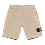 Stone Island Bermuda In Felpa Tinta Unita per Bambino K1S166200002 BEIGE STONE ISLAND 