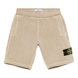 Stone Island Bermuda In Felpa Tinta Unita per Bambino K1S166200002 BEIGE STONE ISLAND 