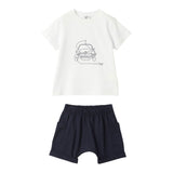 Il Gufo Completo 2 Pezzi T-Shirt-Bermuda Bicolore per Neonato P25DP538MF001 BIANCO/BLU IL GUFO 