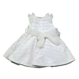 I Delfi Abito Giromanica Tinta Unita con Tulle per Neonata 25P5117 BIANCO I DELFI 