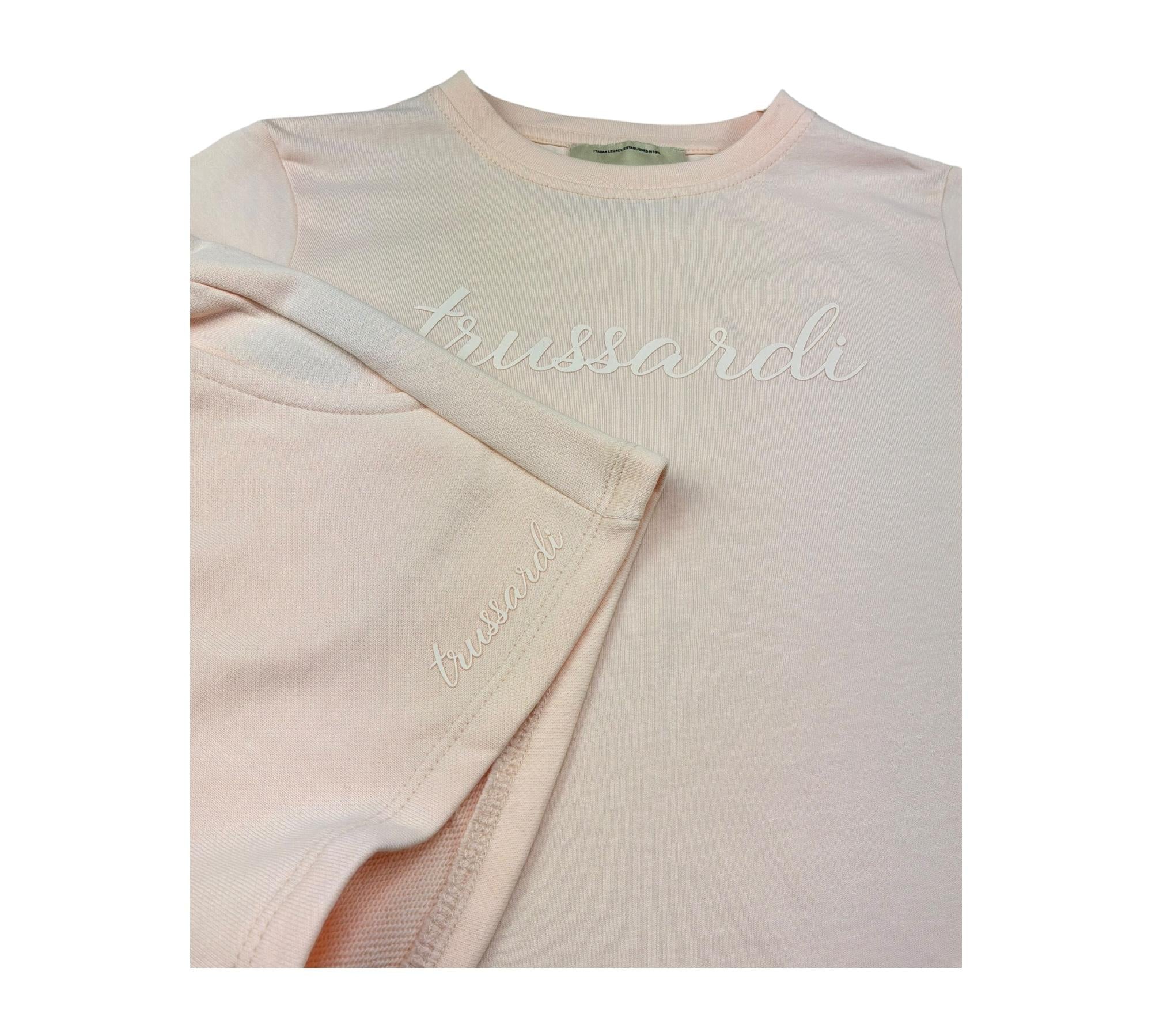 Trussardi Completo 2 Pezzi T-Shirt-Bermuda Tinta Unita per Bambina TGP26005CJ ROSA TRUSSARDI 