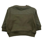 CESARE PACIOTTI felpa chiusa girocollo tinta unita con stampa Verde per Neonato MFP5354BXX VERDE CESARE PACIOTTI 