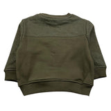 CESARE PACIOTTI felpa chiusa girocollo tinta unita con stampa Verde per Neonato MFP5354BXX VERDE CESARE PACIOTTI 