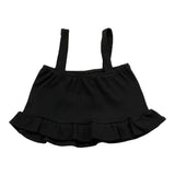 Janice Top Tinta Unita con Bretelle per Bambina JN237R NERO JANICE 