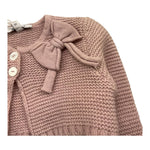 ALETTA coprispalle tinta unita con fiocco Rosa per Neonata MRP220001 ROSA ALETTA 