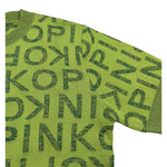 Pinko T-Shirt Girocollo Tinta Unita con Logo per Bambina KFMA006X VERDE PINKO 
