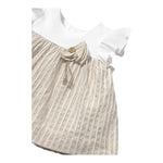 Mayoral Set 2 Pezzi Abito-Coulotte Bicolore per Neonata 1845 BIANCO/BEIGE MAYORAL 
