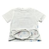 Miss Grant T-Shirt Girocollo tinta unita con Stampa Bianco per Neonata MG237 BIANCO MISS GRANT 