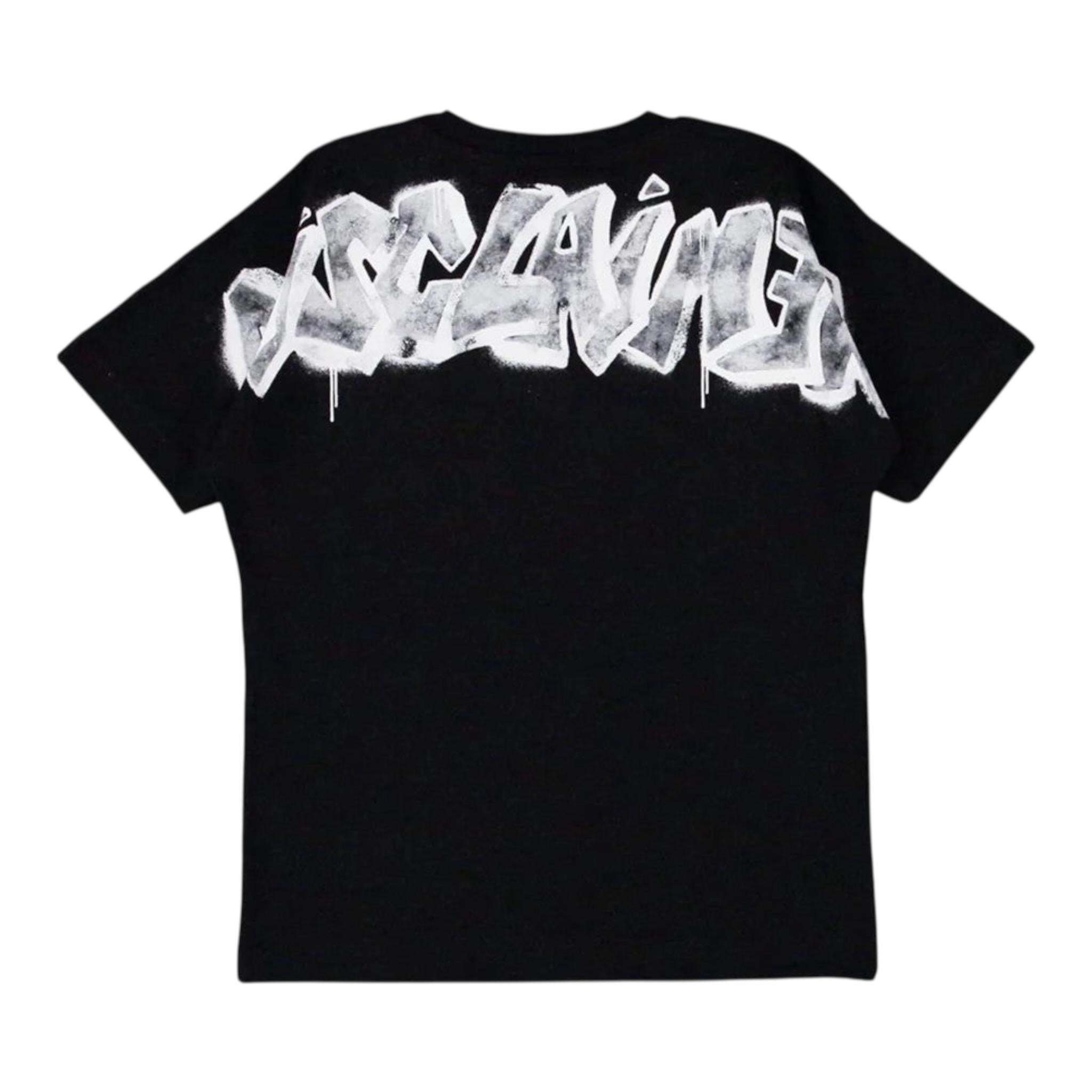 Disclaimer T-Shirt Girocollo Tinta Unita con Stampa per Bambino 25EDK58407X NERO DISCLAIMER 