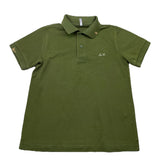 Sun68 Polo Mezza Manica Tinta Unita con Logo per Bambino CPA35301 VERDE SUN68 