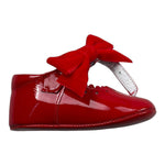 Indice Ballerina Tinta Unita con Fibia E Fiocco per Neonata 346 ROSSO INDICE 