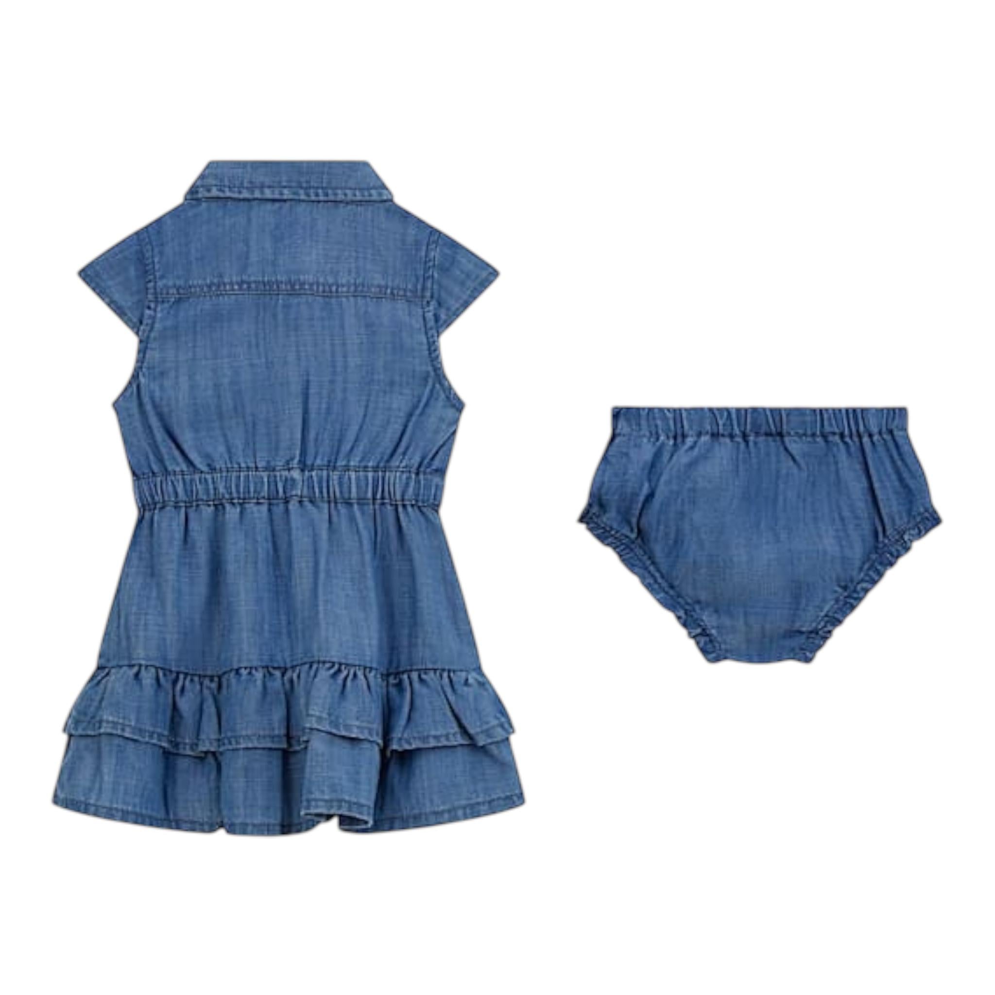 Guess Set Abito In Denim-Coulotte per Neonata A5GK12D3X30 BLU GUESS 