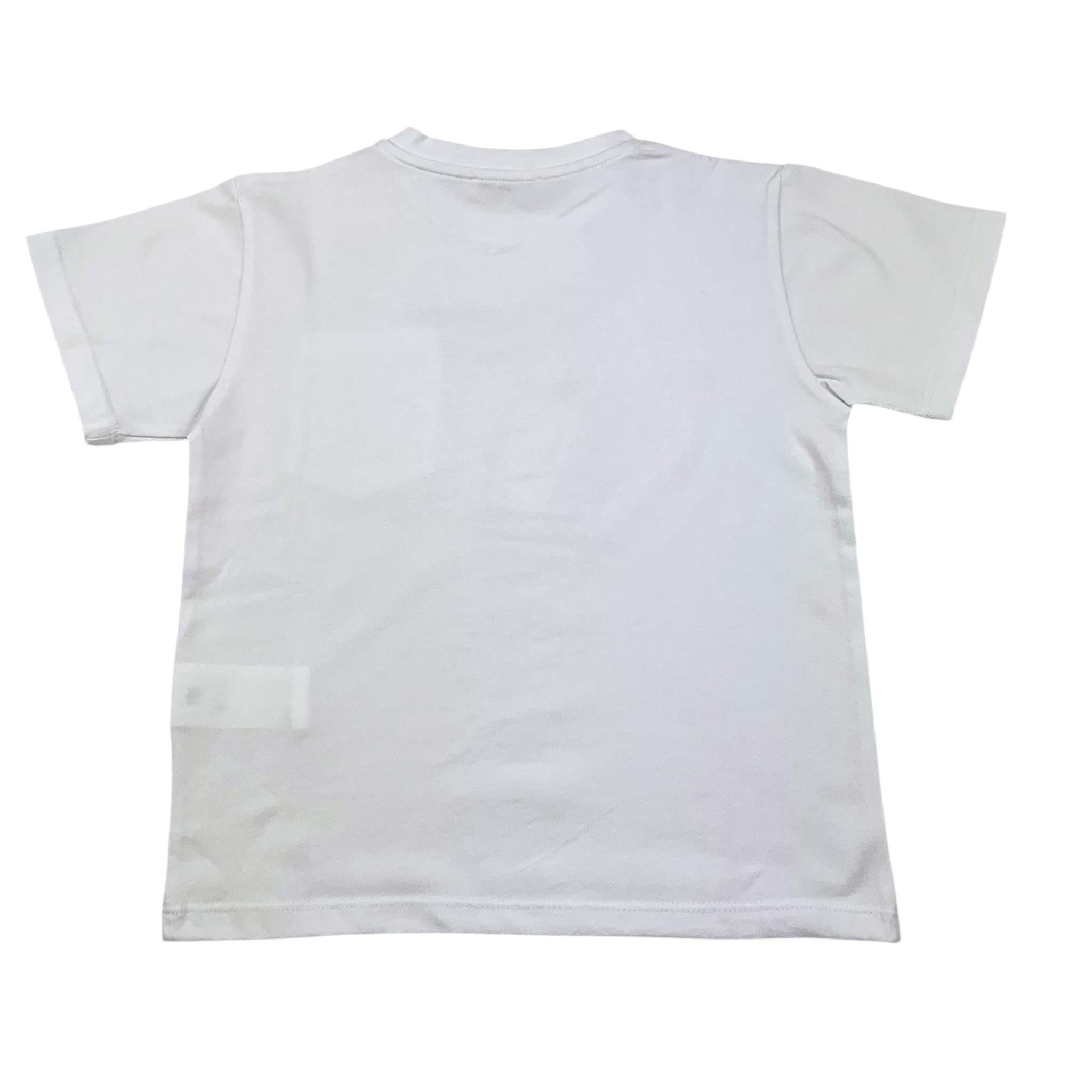Paolo Pecora T-Shirt Girocollo Tinta Unita con Stampa per Bambino PP4048 BIANCO PAOLO PECORA 