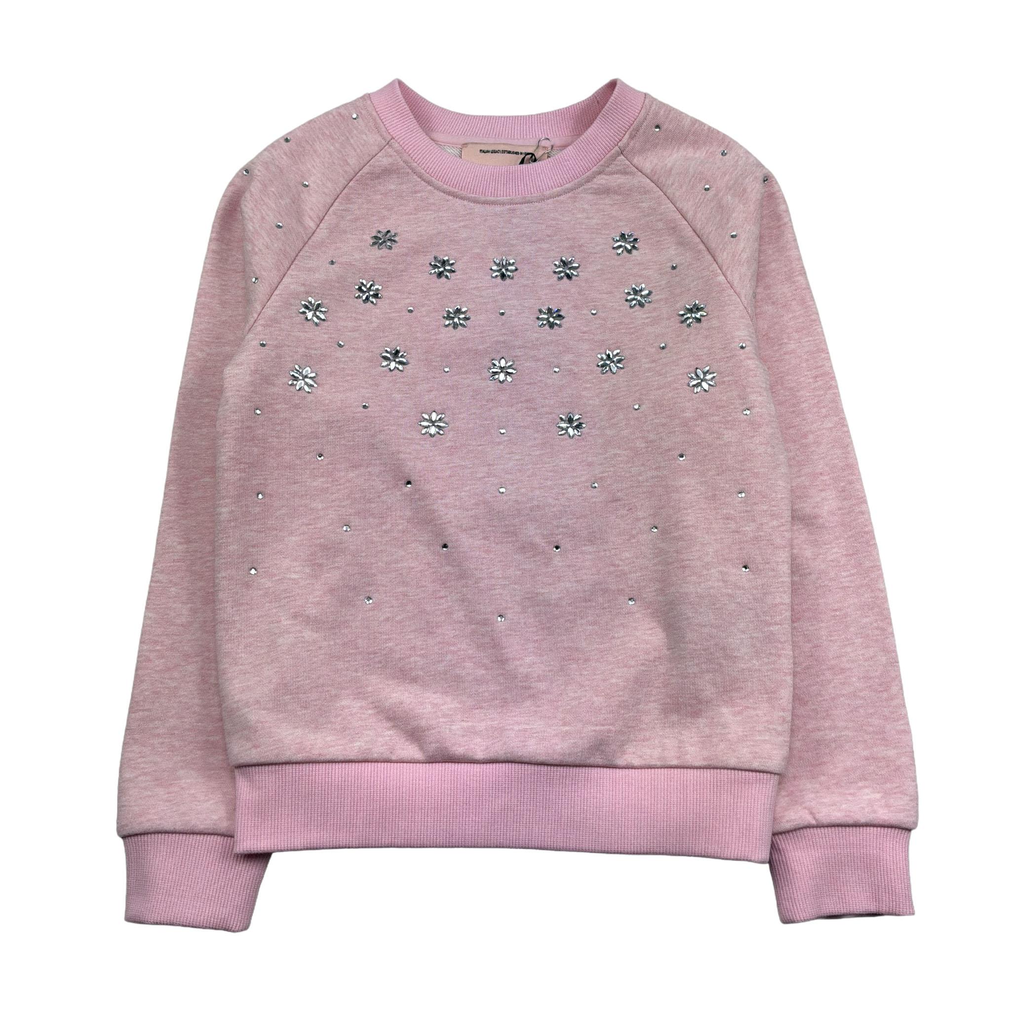 Trussardi Felpa Chiusa Girocollo Tinta Unita con Applicazioni per Bambina TGP26077FE ROSA TRUSSARDI 
