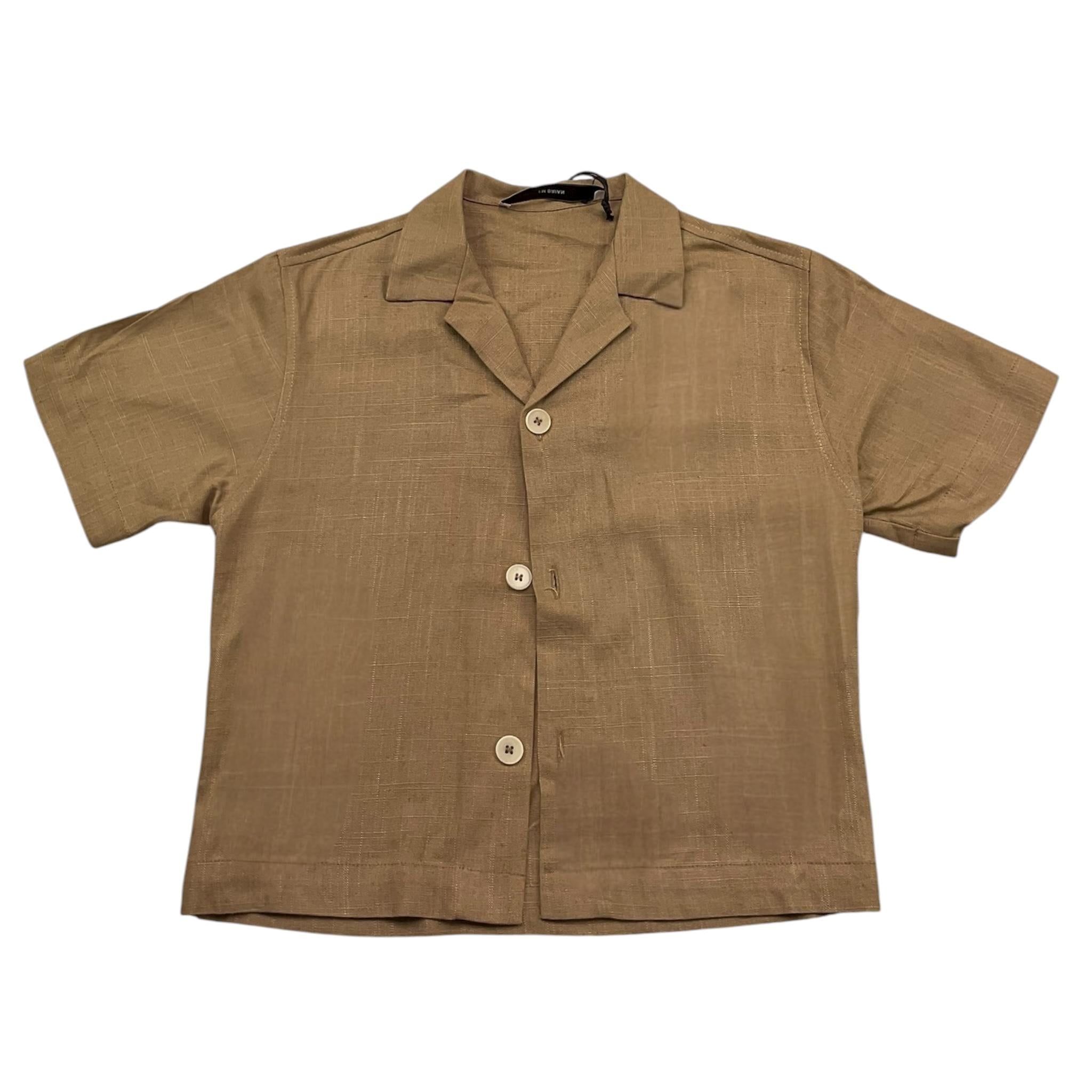 I'M Brian Camicia Mezza Manica Tinta Unita per Bambino CA3283J BEIGE I'M BRIAN 