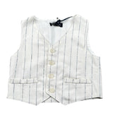 Please Gilet Tinta Unita con Fantasia A Righe per Bambino JH02131B73J BIANCO PLEASE 