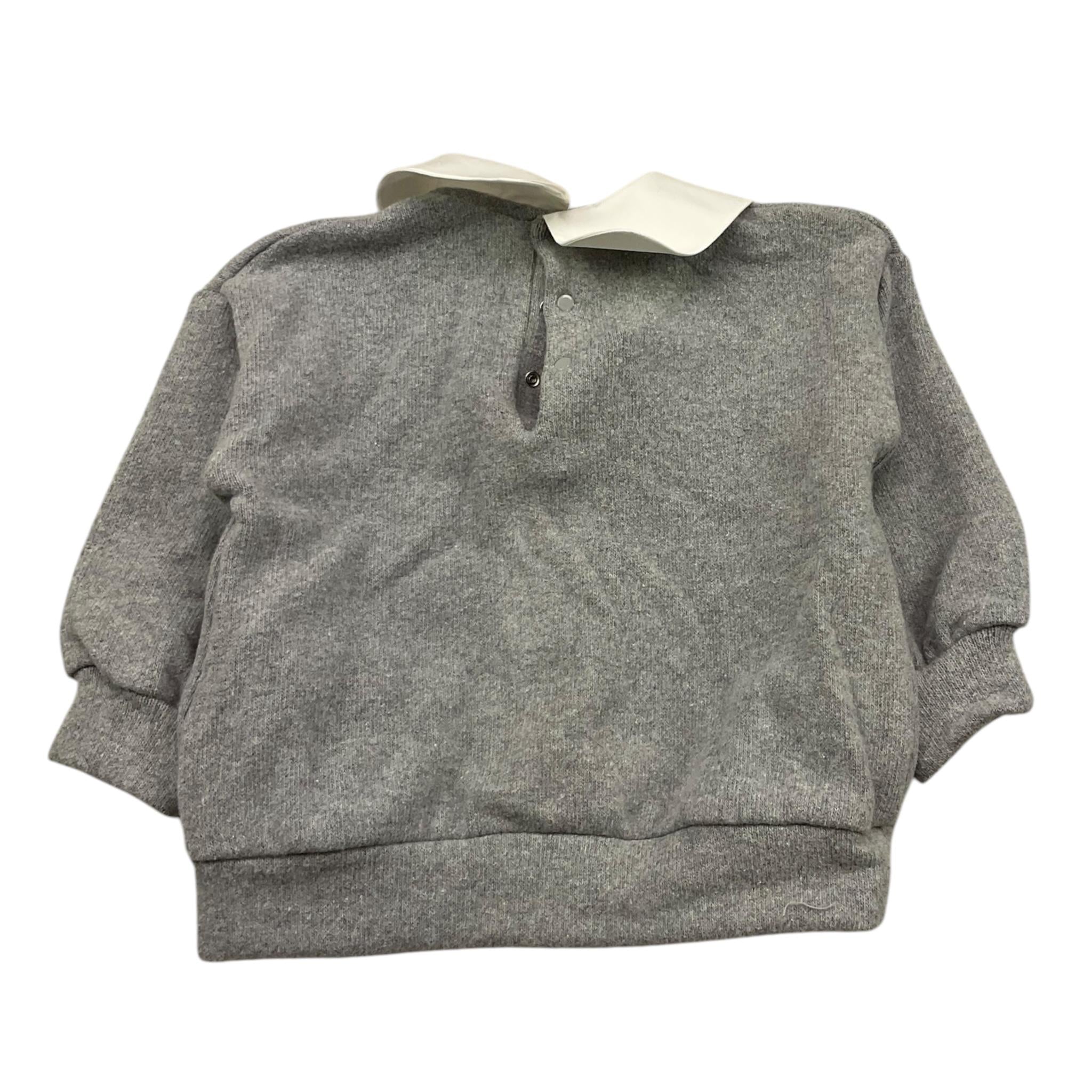 LE BEBE' felpa maglia tinta unita con colletto in contrasto Grigio per Neonata LBG6145 GRIGIO LE BEBE' 