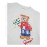 Guess T-Shirt Girocollo Tinta Unita con Stampa per Bambina K5RI12K6YW4 BIANCO GUESS 