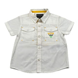 Guess Camicia Mezza Manica Tinta Unita per Neonato N1GH09W7RY0 PANNA GUESS 