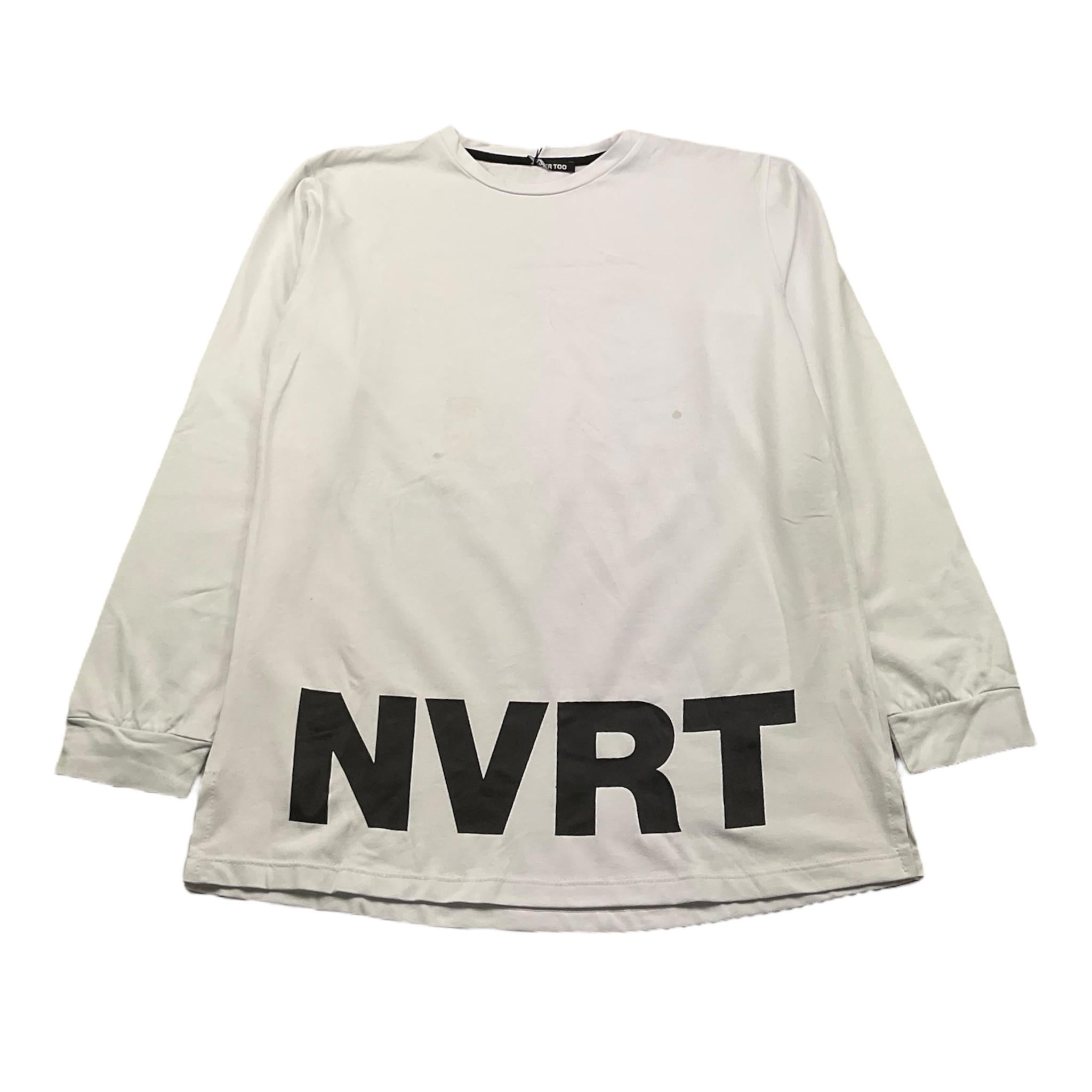NEVER TOO shirt girocollo tinta unita con logo Bianco per Bambino NT1455R BIANCO NEVER TOO 
