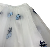 Liu Jo Gonna Tinta Unita In Tulle con Ricami per Bambina KA5043 BIANCO LIU JO 