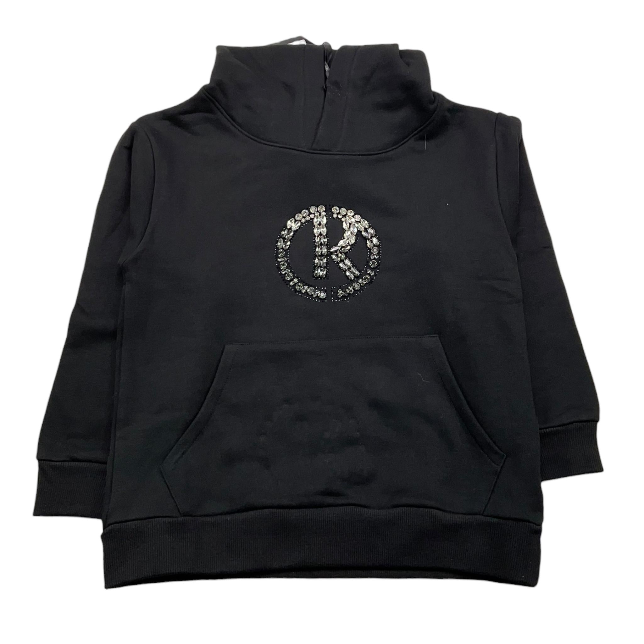 RELISH felpa tinta unita con cappuccio e brillantini Nero per Bambina RGA2401033022X NERO RELISH 